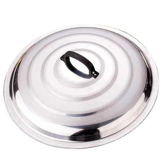 Qiangzon Stainless Steel Pot Lid - Thickened Extra Large Round Cover for Wok, Stew Pot, and Traditional Stove Cooking, Heat-Resistant and Durable with Anti-Scald Handle Pot Lid*1