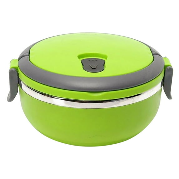 Qiangzon Stainless Steel Round Insulated Food Container - 1 Layer Thermal Lunch Box Case, Keeps Food Warm Or Cold, Durable and Leak-Proof for Meals on The Go, Ideal for School and Office Use