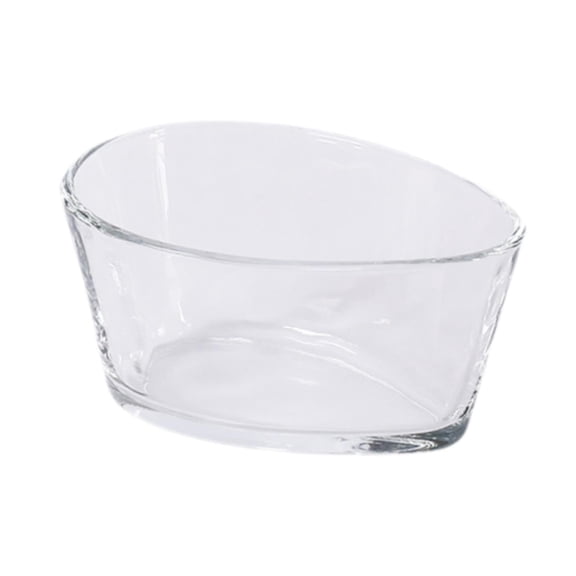 Qiangzon Tempered Glass Bowl, Microwave & Oven Safe Dessert Bowl, Flat Bottom for Stability, 0.4L Small Prep & Serving Bowl, Stackable for Kitchen Storage, Steaming & Cooking Essential