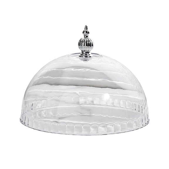 Qiangzon Transparent Cake Stand Cover Cloche - Versatile Lid Dome for Cake Display, Serving Dish Cover for Kitchen, Camping, Wedding, Home, Protects and Showcases Desserts A Food Lid