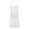 thumbnail image 1 of Qiangzon White Cotton Kitchen Apron, Unisex Design for Cooking, Dining, and Bar Use, Size 65X75Cm, Durable and Easy to Clean, Practical for Home and Professional Settings 1X Pure White Apron, 1 of 5