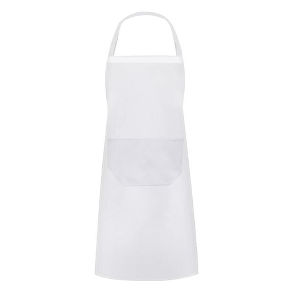 Qiangzon White Cotton Kitchen Apron, Unisex Design for Cooking, Dining, and Bar Use, Size 65X75Cm, Durable and Easy to Clean, Practical for Home and Professional Settings 1X Pure White Apron