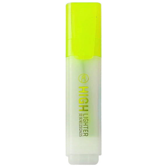 Qiangzon Yellow Pastel Highlighters, Firm Chisel Tip, Smudge-Resistant Ink, Capsule-Sealed Cap, for Highlighting, Underlining