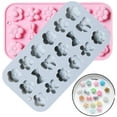 thumbnail image 1 of Qianha Mall 18Pcs Flower Silicone Molds Small Flower Shapes Fondant Cake Chocolate Molds Polymer Clay Resin Mold for Cake Decoration Candy Ice Cube Soap Wax Making DIY Craft, 1 of 9