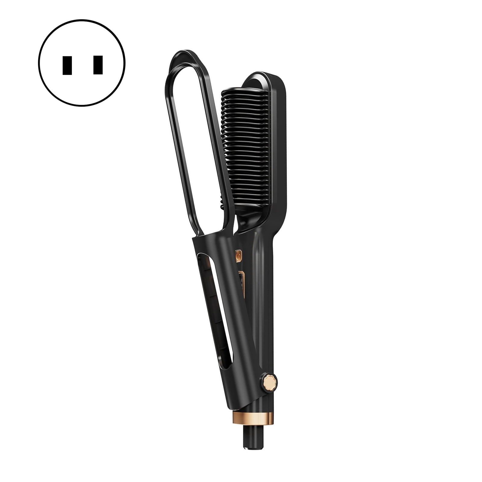 Qianha Mall Adjustable Temperature Straightening Comb Hair Brush with