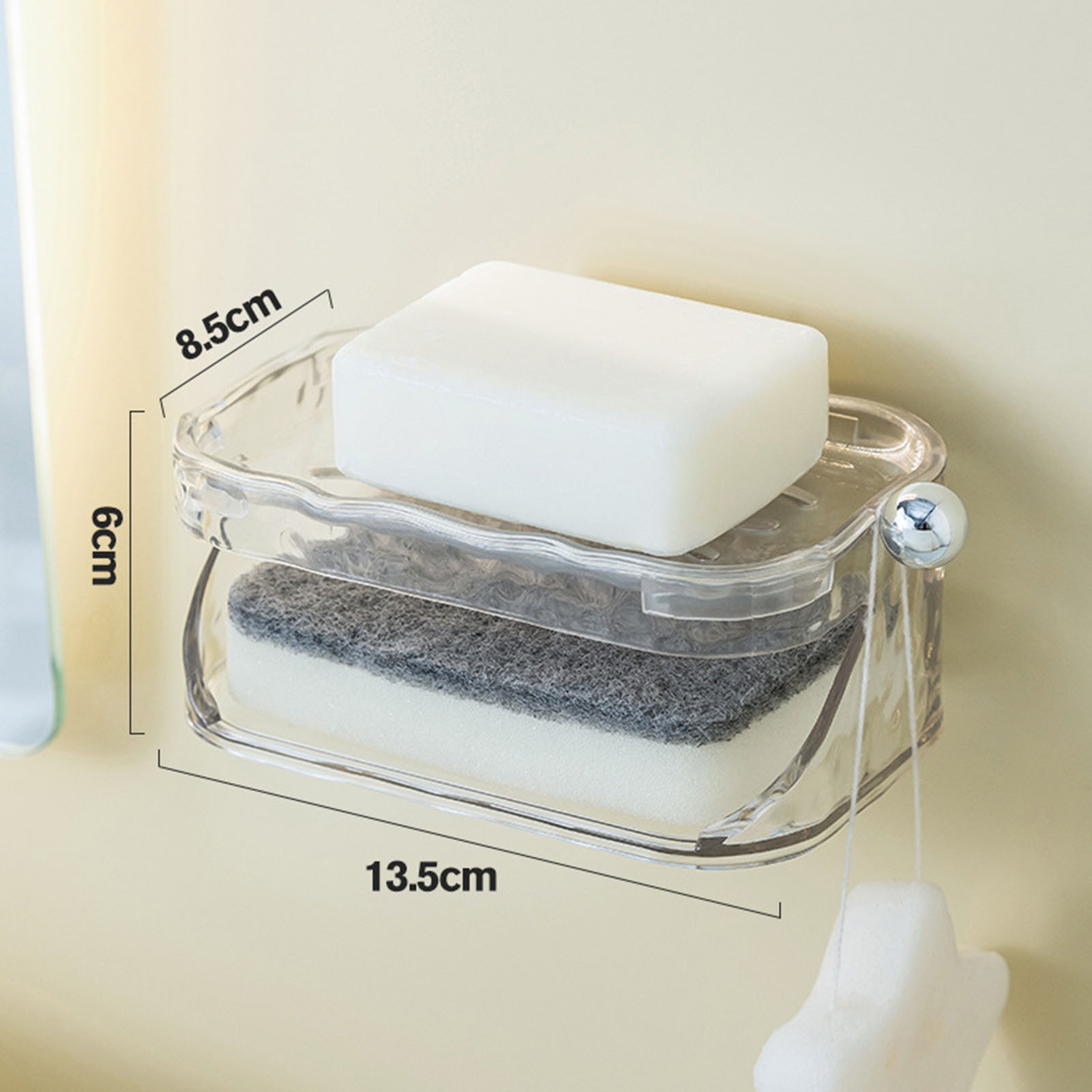 Qianha Mall Drainage Hole Soap Dish Wall Mount Soap Dish Double Layer