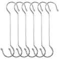 thumbnail image 1 of Qianha Mall Long S-shaped Hook 6pcs Extra S Hooks Heavy Duty Stainless Steel Hook for Kitchen Closet Bathroom Garage Workshop Office for Hanging for Kitchen, 1 of 8