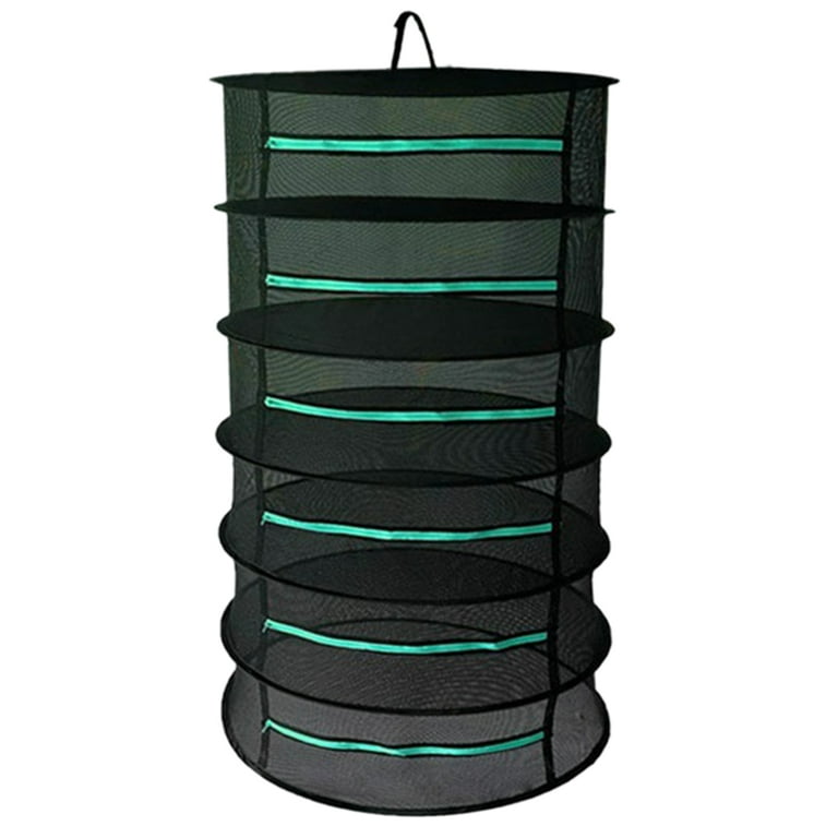 Qianha Mall Multi layer Herb Drying Net Collapsible 6 layer Herb Drying Rack with Drawstring Bag Efficient Polyester Mesh Dryer for Quick Even Drying Breathable Walmart