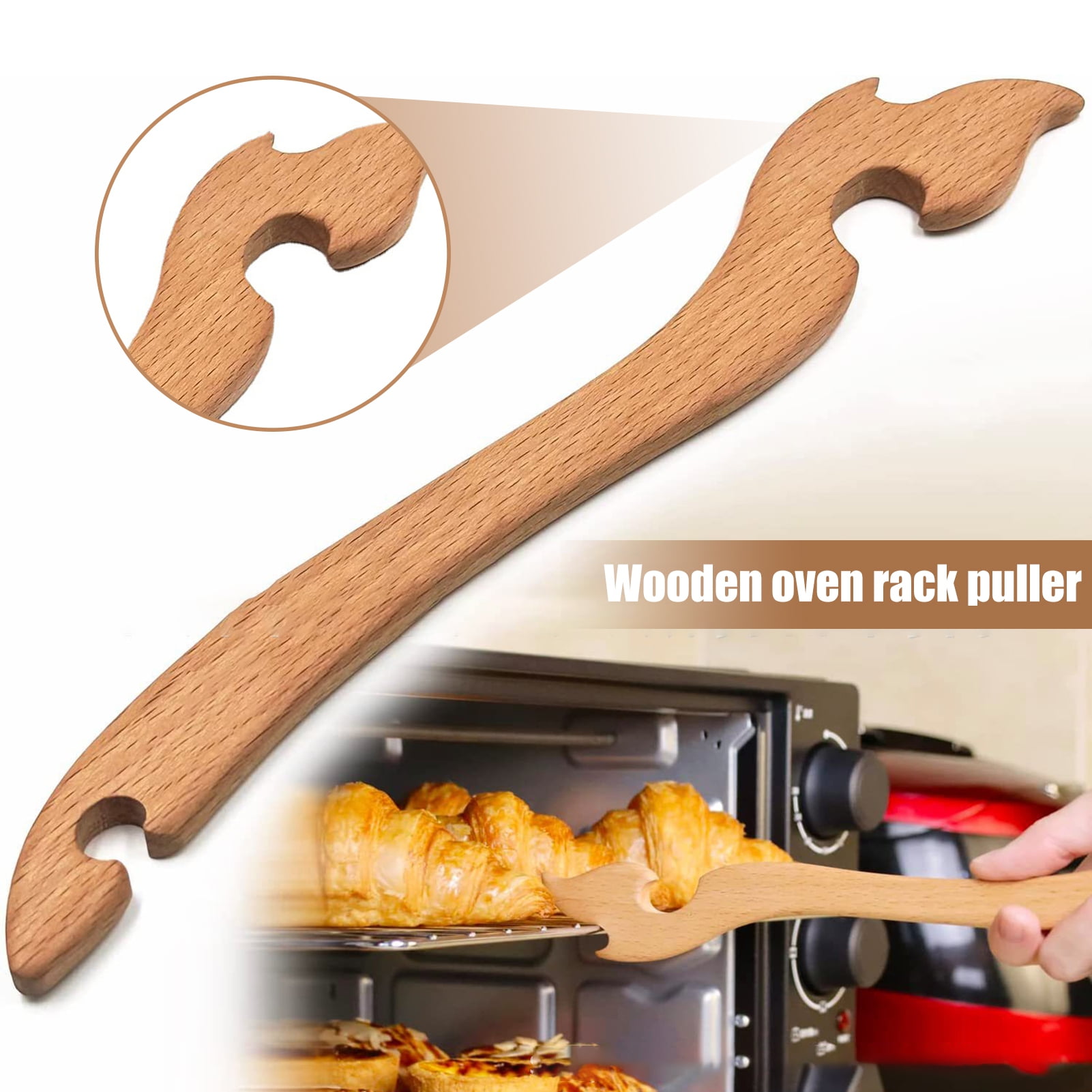 Qianha Mall Oven Rack Push Pull Puller for Baking, Cooking and Grilling