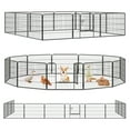 Qianruida 12 Panel Dog Playpen 24" Puppy Fences Dog Fences and Pens Dog