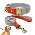 thumbnail image 1 of Qianruida Nylon Dog Collar and Leash Set Durable - Adjustable with a Secure Fastening, Comfortable and Long - lasting, Ideal for Walking, Training, and Outdoor Safety, Silver - gray, XL, 1 of 6