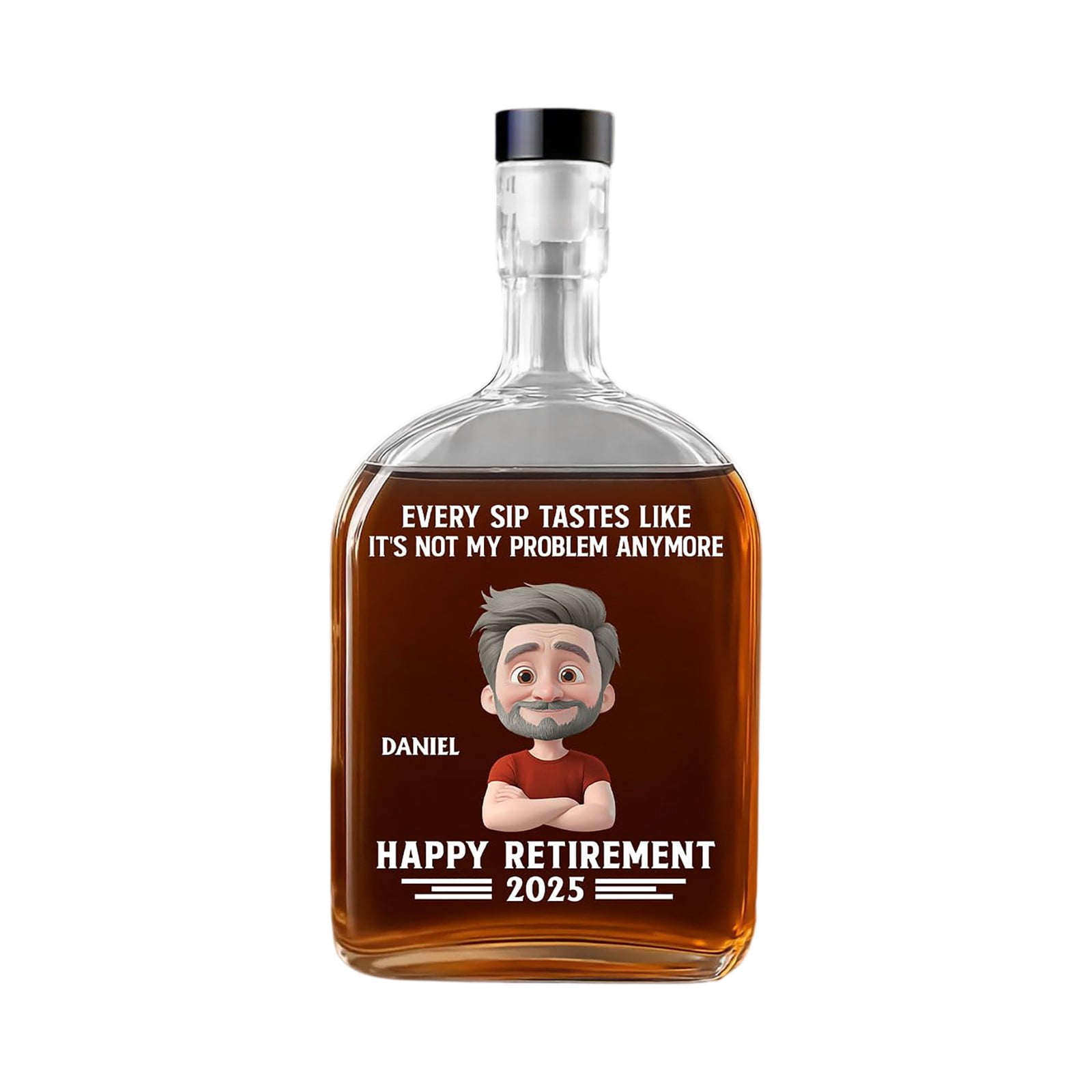 Funny Whiskey Decanter Set With 6 Shot Glasses - Novelty Gag Gift For Dad, Parties, Barware With Humorous Design - View #2