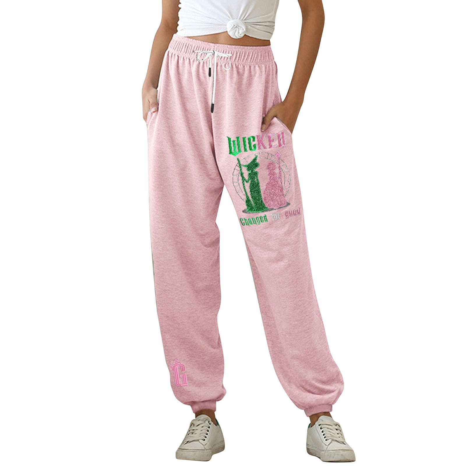 Qianvly Wicked Pants for Women and Men,Solid Color Printed Fashion ...