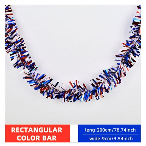 Qianying Independent Day Colorful Flower Red White Blue Five Pointed Star Colored Ribbon Venue Layout,4th of July,Patriotic Welcome Sign,Americana Memorial,Memorial Day