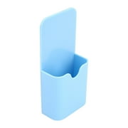 Qianying Magnetic Marker Holder Pen Holder for Whiteboard or Fridge Magnet Pencil Cup Storage Organizer for Classroom Office Home Locker and Metal Cabinets Media Organizer Storage (Blue)