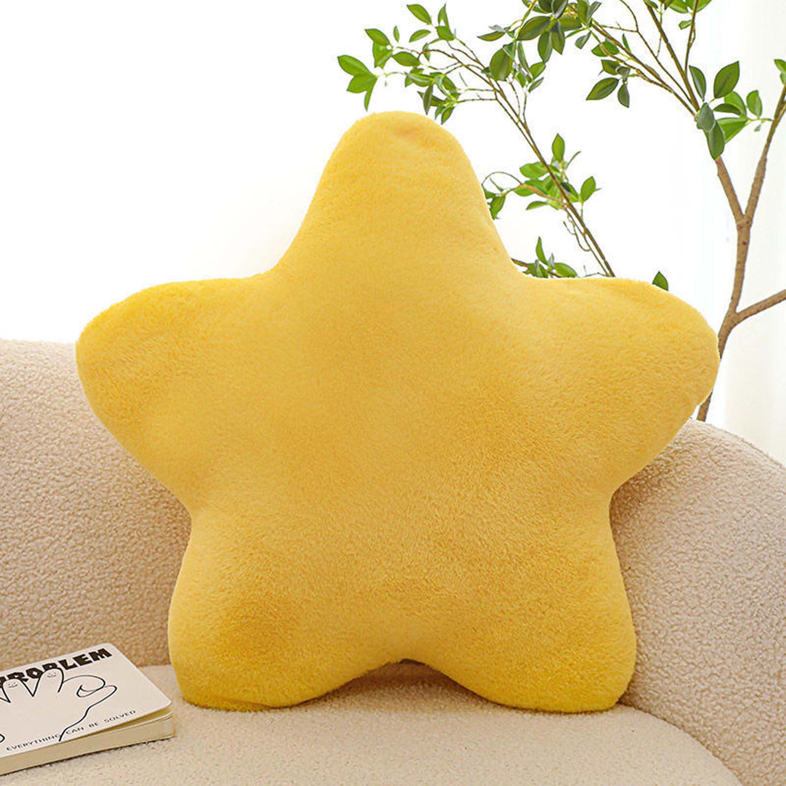 19.7in Star Pillow Star Cushion Cute Star Pillow Pink Star Shaped Pillows Super Soft Star Throw Pillows Fluffy Star Plush Pillow Cushion for Chair Decoration for Adult Child Gift Yellow Walmart