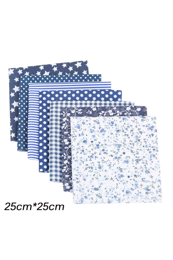 Quilting Fabric Misscrafts 7pcs 25 x 25cm Cotton Fabric Making Supplies Craft Patchwork Fabric Bundle Fat Quarter Pre-Cut Quilt Squares for Sewing Scrapbooking