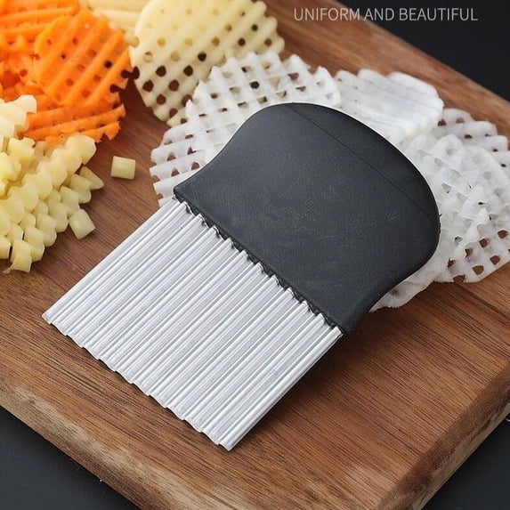 Qianying Stainless Steel Potato Knife tool Potato Wave Knife Cutting Pattern Knife Ripple Potato tool