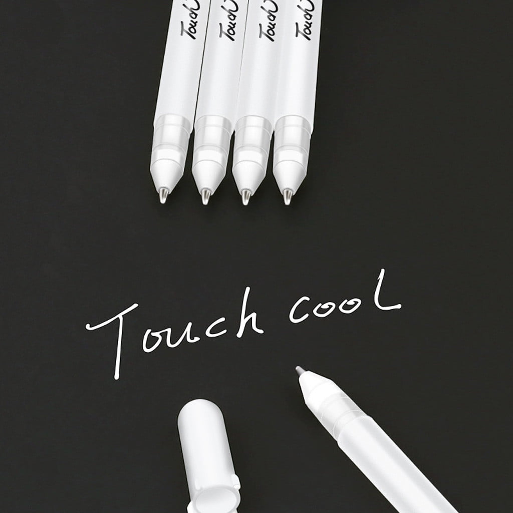 Qianying White Gel Pens for Black Paper White ink Pen for Artists 0.8Mm Fine Point Tip 6