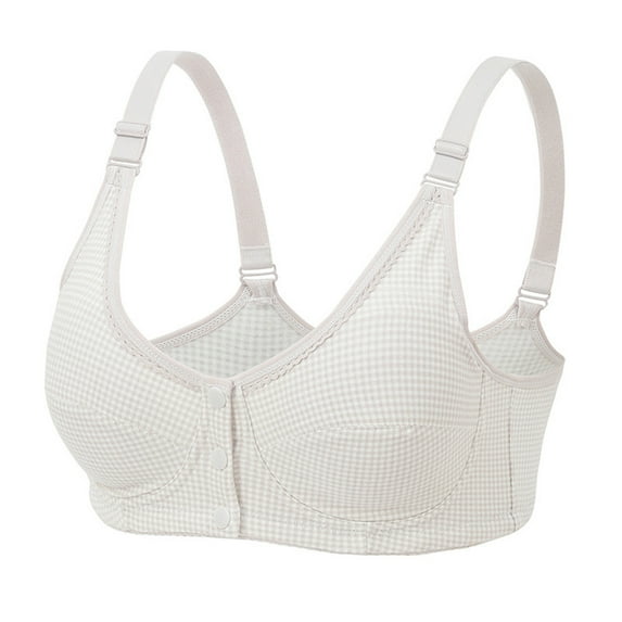 Qiaocaity Bra for Women, Ladies Traceless Comfortable No Steel Ring Breathable Gathering Bra Woman Underwear Gray