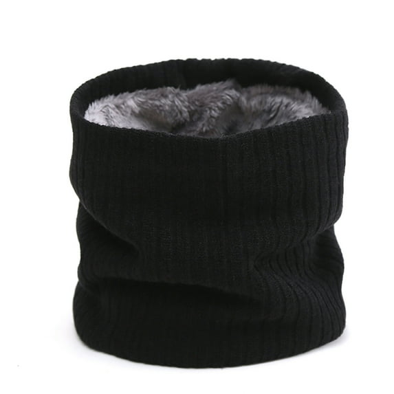 Qiaocaity Fashion Womens Solid Winter Keep Warm Neck Gaiter Scarves Scarf Neck Warmers Scarfs, Christmas Gifts, Black One Size