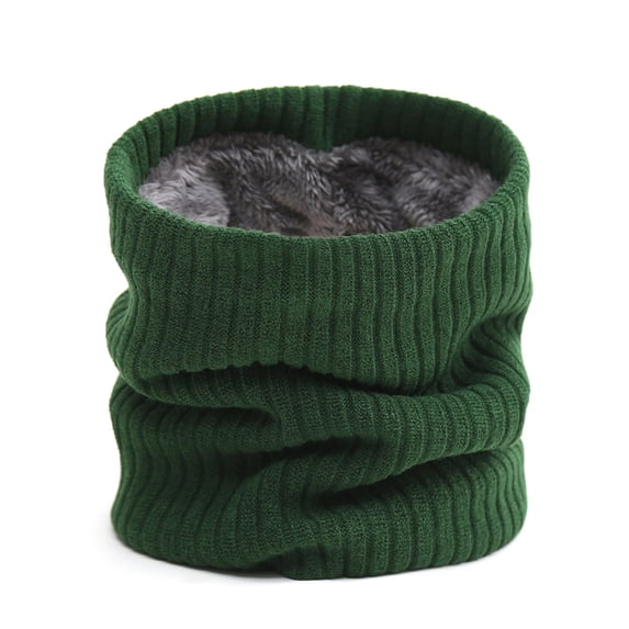 Qiaocaity Fashion Womens Solid Winter Keep Warm Neck Gaiter Scarves Scarf Neck Warmers Scarfs, Christmas Gifts, Green One Size