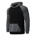 thumbnail image 1 of Qiaocaity Hoodies Sweatshirts for Men Workout Tops Long Sleeve Multi Hoodie Fleecy Zipper Pocket Top for Autumn Hooded Sweatshirts Black 3XL, 1 of 5