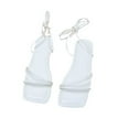 thumbnail image 1 of Qiaocaity Sandals for Women Casual Fashion Party Summer Sandals Open Toe Side Lace-up with Style Flat Sandals White Size 6, 1 of 6
