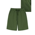 thumbnail image 1 of Qiaocaity Shorts for Women, Biker shorts for Gym Athletic, Fashion Summer Solid High Waist Loose Casual Wide Leg Shorts Pants Green M, 1 of 3