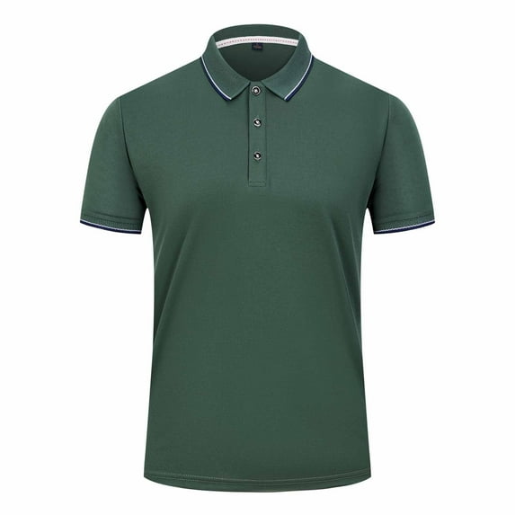 Qiaocaity Womens Summer Button Shirt Solid Sports Shirts Quick Dry Shirt Short Sleeve V Neck Top Shirt Army Green L