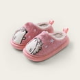 thumbnail image 1 of Qicasul Girls Slippers Child hedgehog cartoon Slippers Winter Warm Indoor Shoes for Toddler Soft Comfortable Cute Cartoon Design Kids Slippers Pink US: 12, 1 of 4