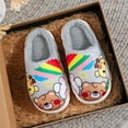 thumbnail image 1 of Qicasul Girls Slippers Kids Soft Animal Print Slippers Comfortable Breathable Indoor Winter Slippers for Children Cozy Home Shoes Grey US: 3, 1 of 7