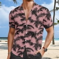 thumbnail image 1 of Qicasul Men Hawaiian Print Short Sleeve Button Down Shirt,M, 1 of 3