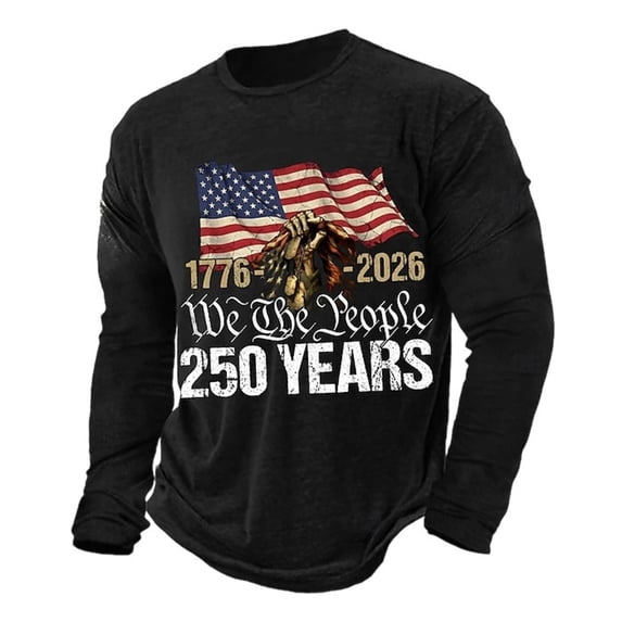 Qicasul Mens Sporty Color Long Sleeve T Shirt Casual Athletic Fit Crew Neck Fall Top,Black,SIZE:XXL