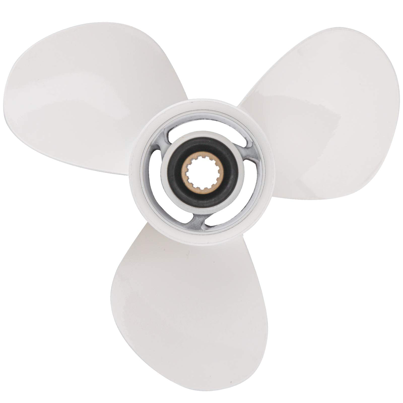 Qiclear Boet Propeller 11 1/8X13-G OEM Outboard Propeller for Yamaha 40HP 50HP 55HP,OEM Parts No.69W-45945-00-00,11.125x13,13 Spline Tooth