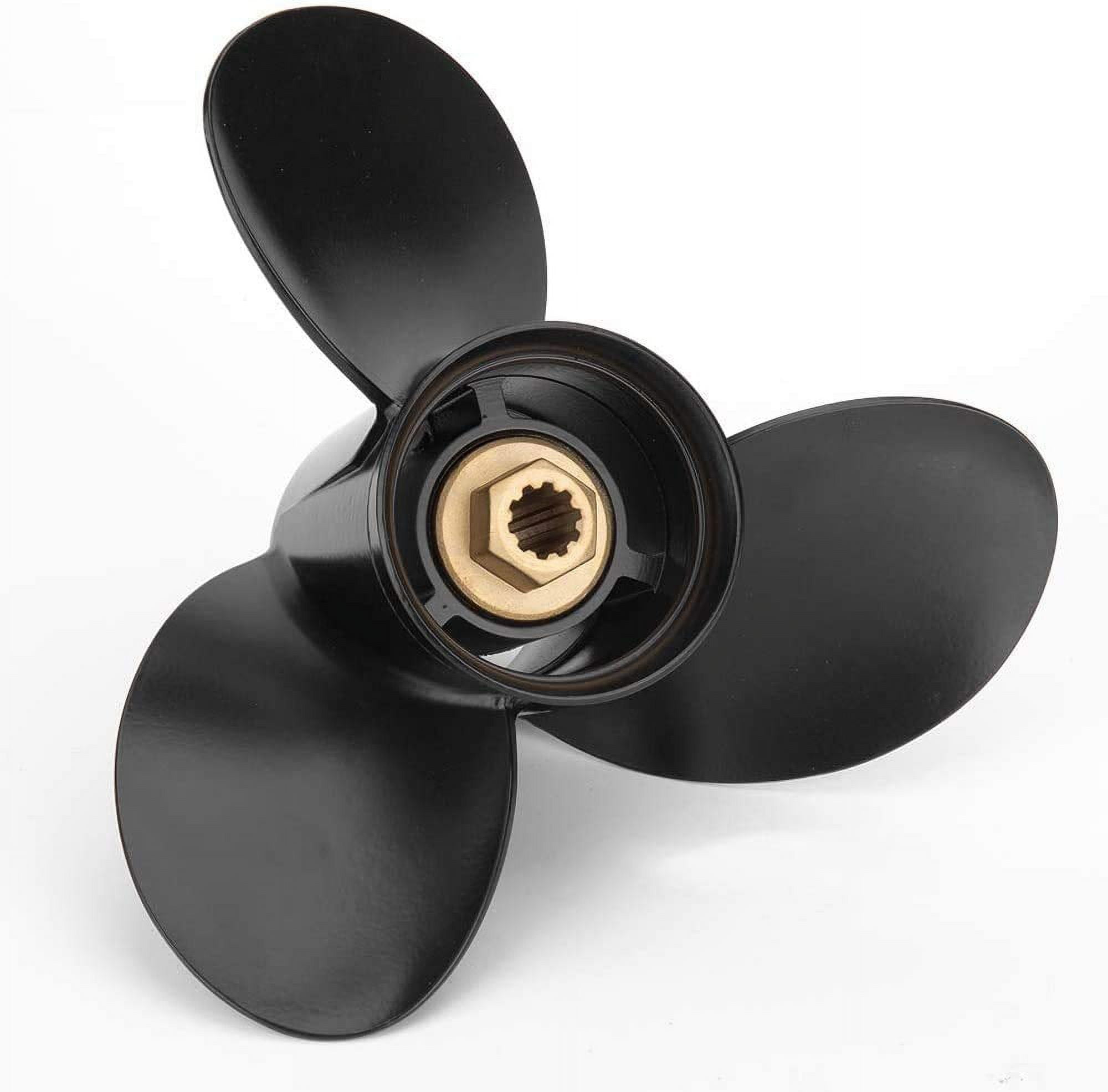 Qiclear OEM Upgrade 10 3/8 x 13 (10 Spline Tooth) Upgrade Aluminum Outboard Motor Propeller fit Mercury Engines 9.9/15/18/20/25HP, OEM Parts No.48-19640A40, RH 3.00" Gearcase 9.9 & 15 HP Bigfoot/Sa