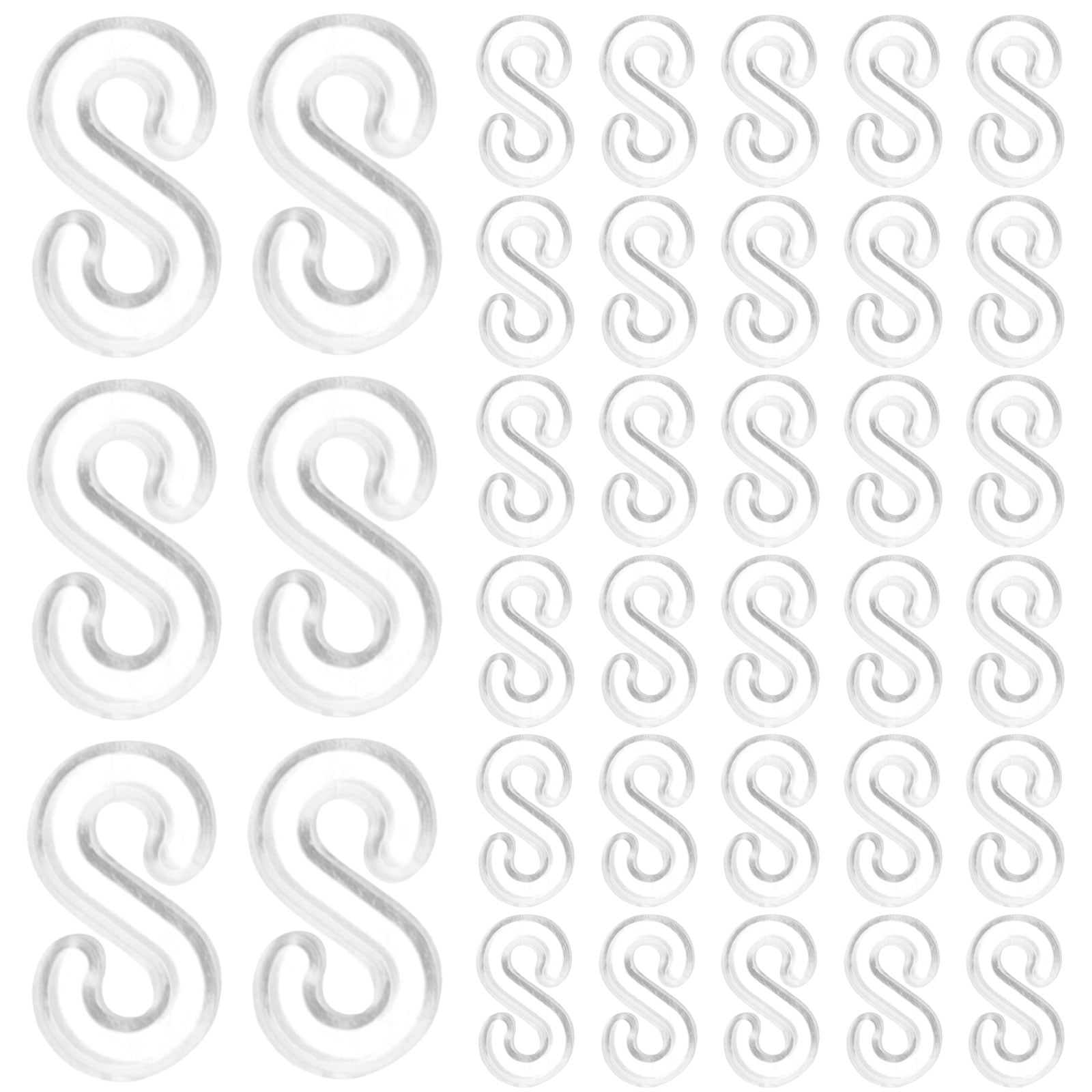 Qiditong Loom Rubber Band S Clips Bracelet Making Hooks Clasps, 500 Pieces