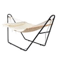 thumbnail image 1 of Qifang Freestanding Hammock Set, Heavy Duty 440Lbs Capacity, Padded Cotton Bed, Adjustable Chain, Anti-Rust Iron Stand for Backyard Porch, Beige, 1 of 7