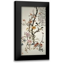 Qifeng, Gao 9x14 Black Modern Framed Museum Art Print Titled - Ten Spring Flowers