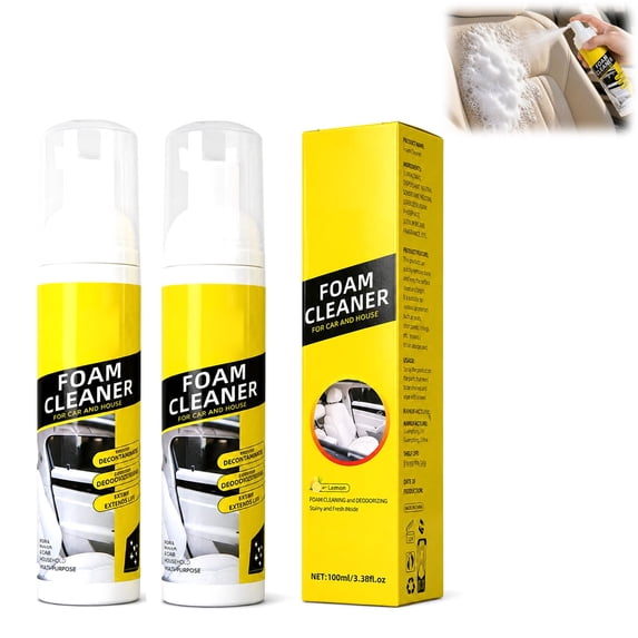Qifor 4-in-1 Multi-Enzyme Multi-Purpose Foam Cleaner, All Purpose Car Interior Detailer Spray for Auto Detailing, Fabric Car Seats, Home & Office, No Residue Deep Foam Cleaner