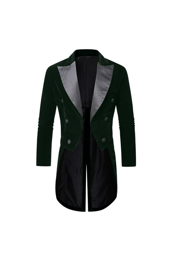 Black Elegant Velvet Suit Tailcoat Men's Banquet Wedding Suit Stage Dress Men's Suit Jacket