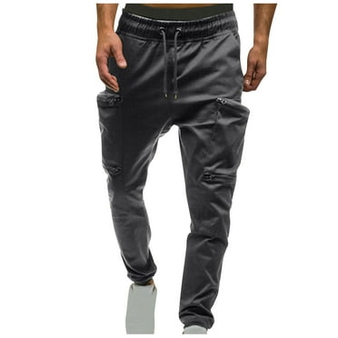 Qiggri Men's Athletic Pants Casual Loose Fit Gym Joggers Sweatpants Stretch Drawstring Lightweight Breathable Trousers
