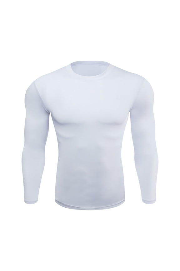 Men's Compression Shirts Long Sleeve Athletic T Shirt Workout Cool Dry Running Tops Gym Undershirts Baselayers 1/2 Pack