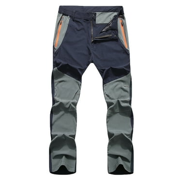 Qiggri Men's Fashion Casual Outdoor Color Contrast Charging Trousers Fast Drying Breathable Wicking Wear- Nylon Elast Trousers Pants Mens Pants Stretch