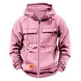thumbnail image 1 of Qiggri Men's Full-Zip Hoodie with Multiple Pockets, Soft Fleece, Adjustable Drawstring Hood, Casual Wear, 1 of 4