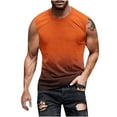 thumbnail image 1 of Qiggri Men's Gradient Sleeveless Tank Top Regular Non Positioning Print Pullover Round Neck Sleeveless T-Shirt Casual Sports Tank Top, 1 of 5