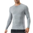 thumbnail image 1 of Qiggri Men's Lightweight Long Sleeve Workout Running T-Shirt Gym Tops Breathable Sports Baseball Undershirts, 1 of 8