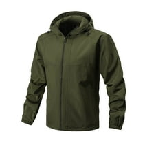 Qiggri Men's Lightweight Waterproof Rain Jacket Shell Hooded Outdoor Raincoat Hiking Windbreake jacket