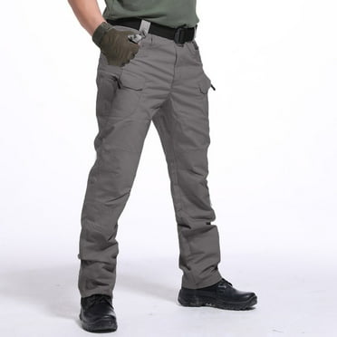 Qiggri Men's Pants Multiple Pockets Cargo Trousers Work Wear Combat Cargo Pocket Mens Sweat Pants