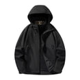 thumbnail image 1 of Qiggri Men's Solid Color Outdoor Climb Sport Run Pocket Zipper Long Sleeved Three-In-One Hooded Jacket, 1 of 9